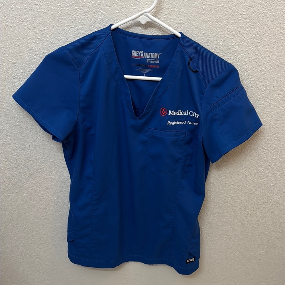 Grey's Anatomy Royal Blue Medical Scrub Top